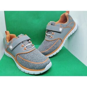 Anodyne Women's No 45 Sport Diabetic Comfort Shoe Hook & Loop Gray Orange Siz 11